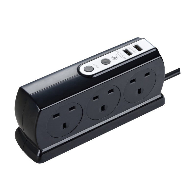 Masterplug SRGDSU63PB 6位13A USB防雷電源拖板 (3米) Masterplug SRGDSU63PB 6位13A USB防雷電源拖板 (3米)